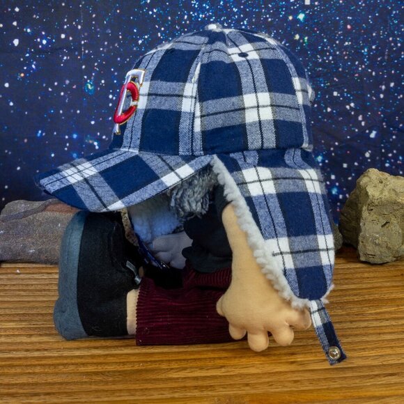 Plaid Bomber Fleece Winter Hat Ear Flaps Minnesota Twins Pepsi Snapback MLB - Picture 4 of 15